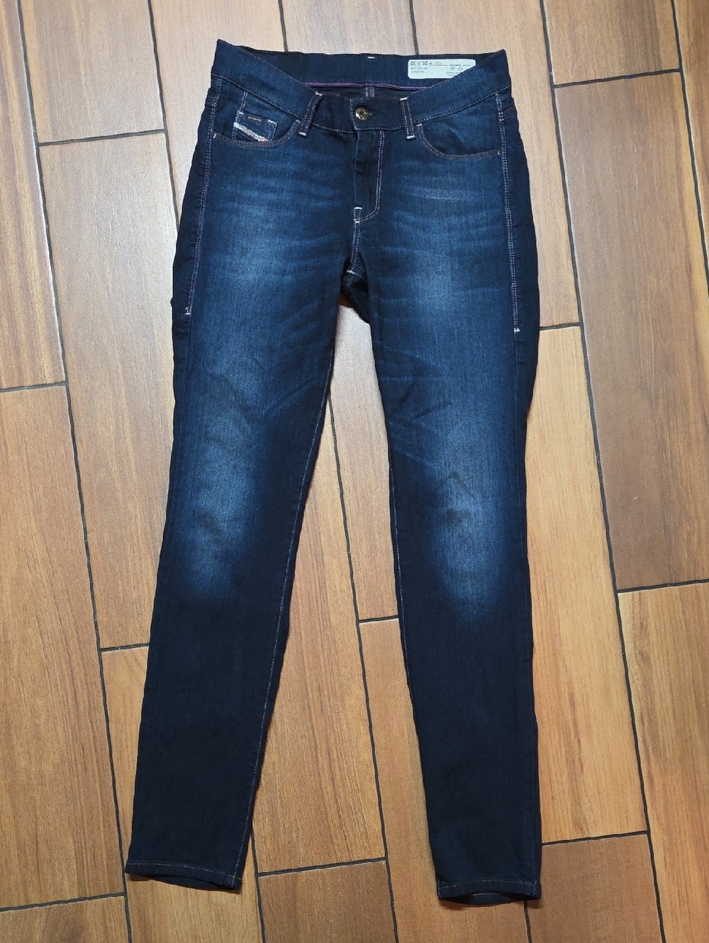 Diesel Dark Blue Hi-Vy Super Slim Skinny Jeans